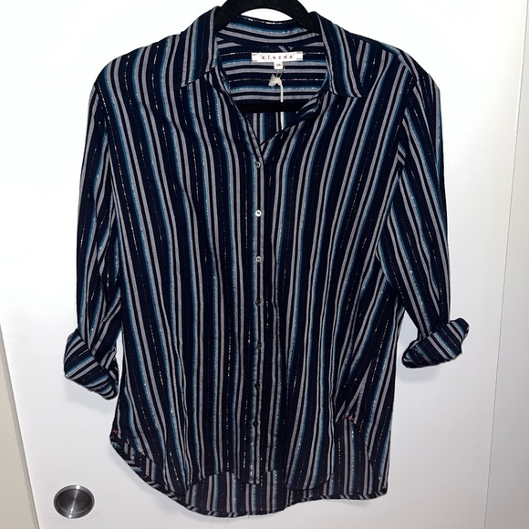 Xirena Beau Striped Button Down Shirt - Picture 2 of 7